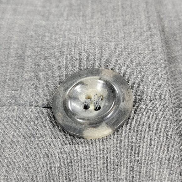 Versione Longline Trench Suit Jacket Womens 4 Gray Wool Lightweight Career Italy - Picture 10 of 16